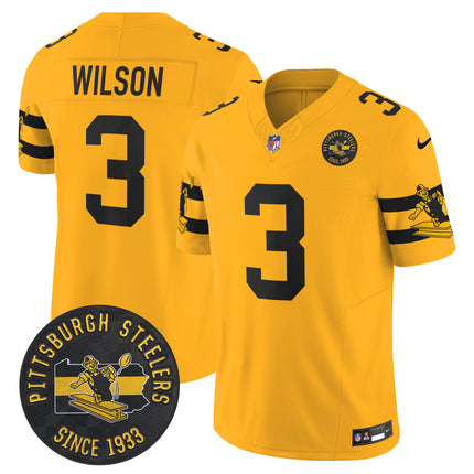 Men's Pittsburgh Steelers Throwback 1933 Patch Vapor Limited Jersey - All Stitched
