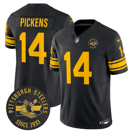 Men's Pittsburgh Steelers Throwback 1962 Vapor Limited Jersey - Est. 1933 Patch - All Stitched