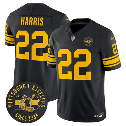 Men's Pittsburgh Steelers Throwback 1962 Vapor Limited Jersey - Est. 1933 Patch - All Stitched