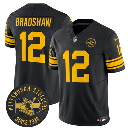 Men's Pittsburgh Steelers Throwback 1962 Vapor Limited Jersey - Est. 1933 Patch - All Stitched
