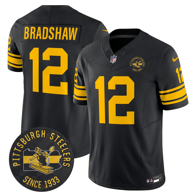 Men's Pittsburgh Steelers Throwback 1962 Vapor Limited Jersey - Est. 1933 Patch - All Stitched