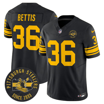 Men's Pittsburgh Steelers Throwback 1962 Vapor Limited Jersey - Est. 1933 Patch - All Stitched