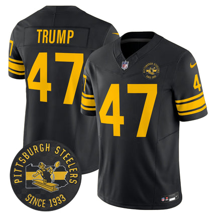Men's Pittsburgh Steelers Throwback 1962 Vapor Limited Jersey - Est. 1933 Patch - All Stitched