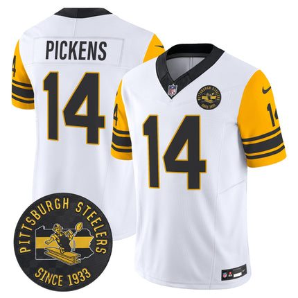 Men's Pittsburgh Steelers Throwback 1962 Vapor Limited Jersey - Est. 1933 Patch - All Stitched
