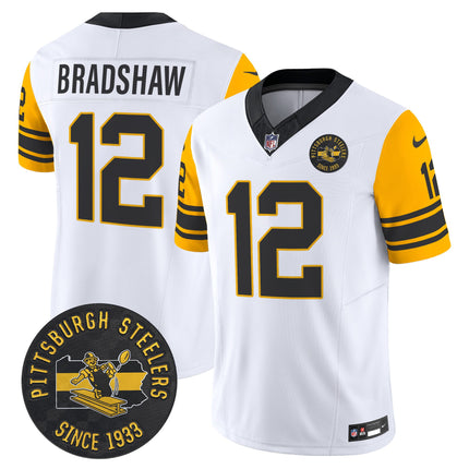 Men's Pittsburgh Steelers Throwback 1962 Vapor Limited Jersey - Est. 1933 Patch - All Stitched