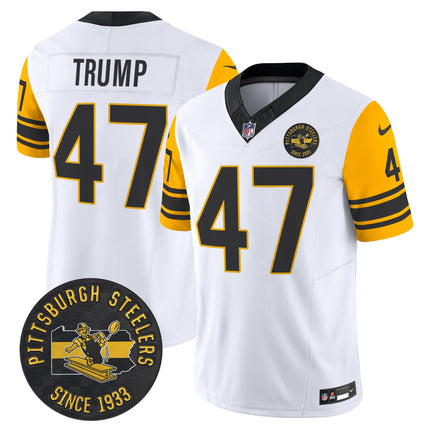 Men's Pittsburgh Steelers Throwback 1962 Vapor Limited Jersey - Est. 1933 Patch - All Stitched