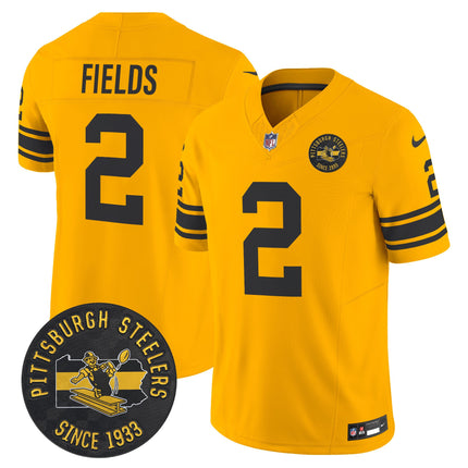 Men's Pittsburgh Steelers Throwback 1962 Vapor Limited Jersey - Est. 1933 Patch - All Stitched