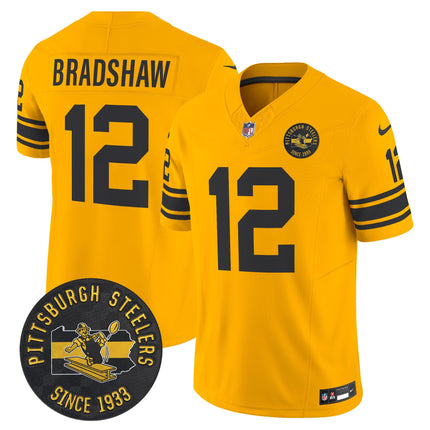 Men's Pittsburgh Steelers Throwback 1962 Vapor Limited Jersey - Est. 1933 Patch - All Stitched