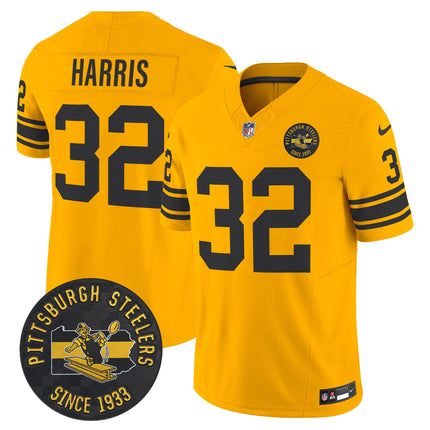 Men's Pittsburgh Steelers Throwback 1962 Vapor Limited Jersey - Est. 1933 Patch - All Stitched