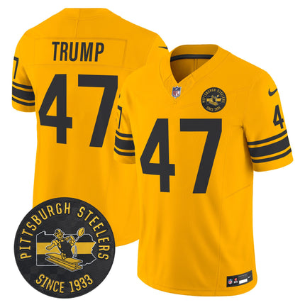 Men's Pittsburgh Steelers Throwback 1962 Vapor Limited Jersey - Est. 1933 Patch - All Stitched