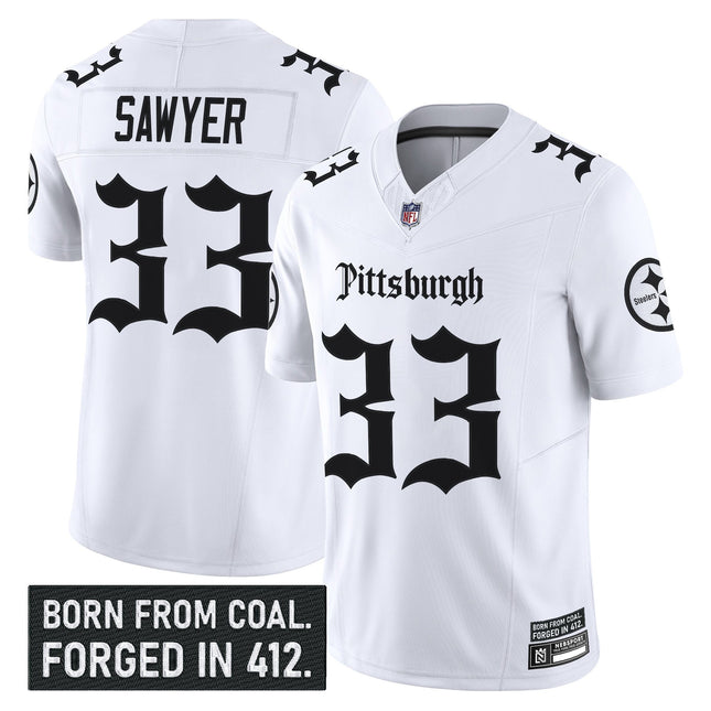 Men's Pittsburgh Steelers 'Gothic Steel City Edition' Vapor Limited Jersey - All Stitched