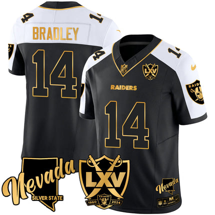 Men's Raiders 2024 Vapor Limited Gold Jersey - 65th Anniversary - All Stitched