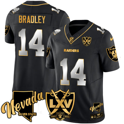 Men's Raiders 2024 Vapor Limited Gold Jersey - 65th Anniversary - All Stitched