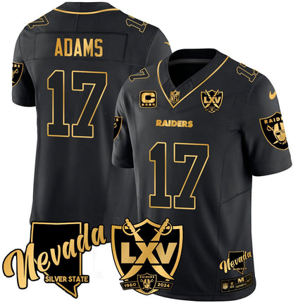Men's Raiders 2024 Vapor Limited Gold Jersey - 65th Anniversary - All Stitched