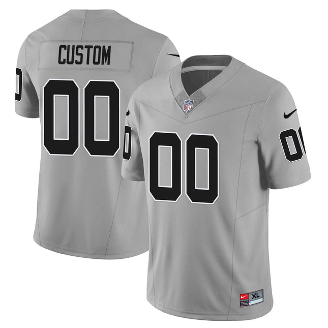 Custom Las Vegas Raiders 2023 Nevada Sliver State Patch Jersey - All Stitched