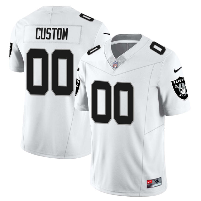 Custom Las Vegas Raiders 2023 Nevada Sliver State Patch Jersey - All Stitched