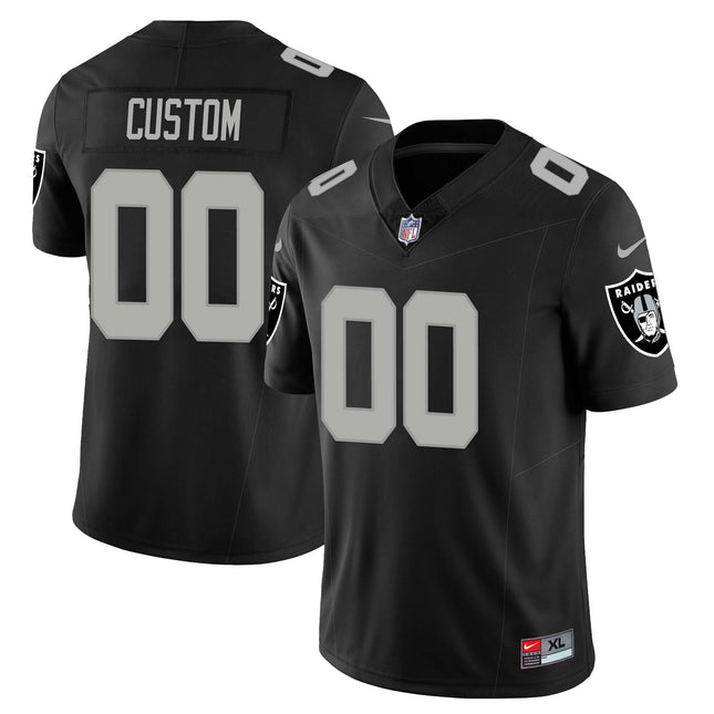 Custom Las Vegas Raiders 2023 Nevada Sliver State Patch Jersey - All Stitched