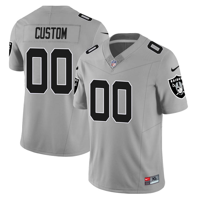 Custom Las Vegas Raiders 2023 Nevada Sliver State Patch Jersey - All Stitched