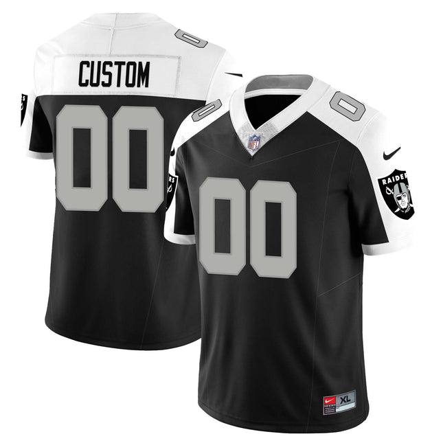 Custom Las Vegas Raiders 2023 Nevada Sliver State Patch Jersey - All Stitched
