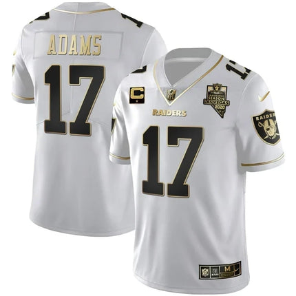 MEN'S LAS VEGAS RAIDERS INAUGURAL SEASON PATCH BLACK SILVER JERSEY - ALL STITCHED
