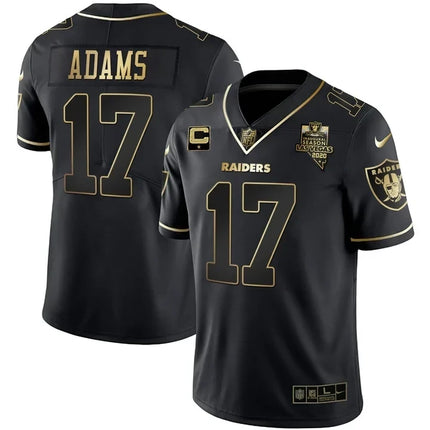 MEN'S LAS VEGAS RAIDERS INAUGURAL SEASON PATCH WHITE GOLD JERSEY - ALL STITCHED