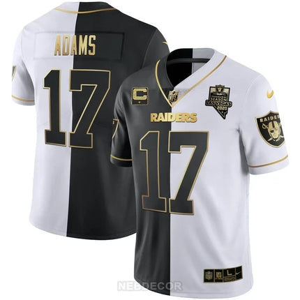 MEN'S LAS VEGAS RAIDERS INAUGURAL SEASON PATCH WHITE GOLD JERSEY - ALL STITCHED