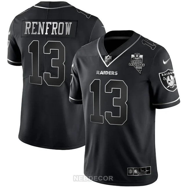 MEN'S LAS VEGAS RAIDERS INAUGURAL SEASON PATCH WHITE GOLD JERSEY - ALL STITCHED
