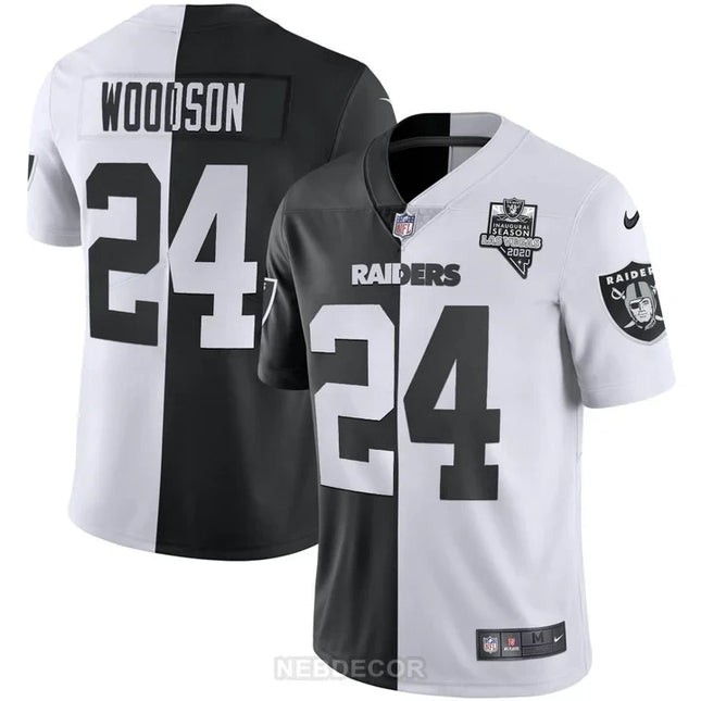 MEN'S LAS VEGAS RAIDERS INAUGURAL SEASON PATCH WHITE GOLD JERSEY - ALL STITCHED