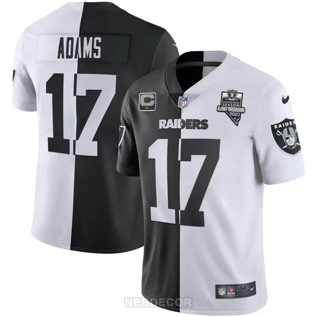 MEN'S LAS VEGAS RAIDERS INAUGURAL SEASON PATCH WHITE GOLD JERSEY - ALL STITCHED