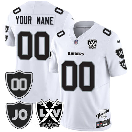 Custom Gender/Name Raiders Vapor Limited Jersey - All Stitched - Honor Jim Otto