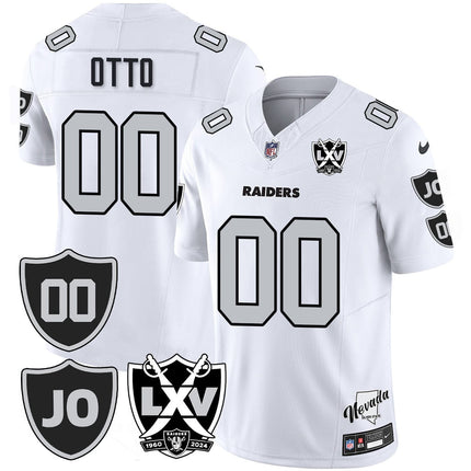 Custom Gender/Name Raiders Vapor Limited Jersey - All Stitched - Honor Jim Otto