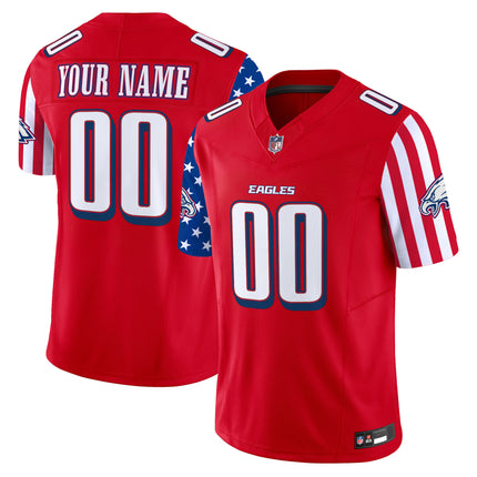 Philadelphia Eagles 2025 Independence Day Vapor Limited Custom Jersey - All Stitched