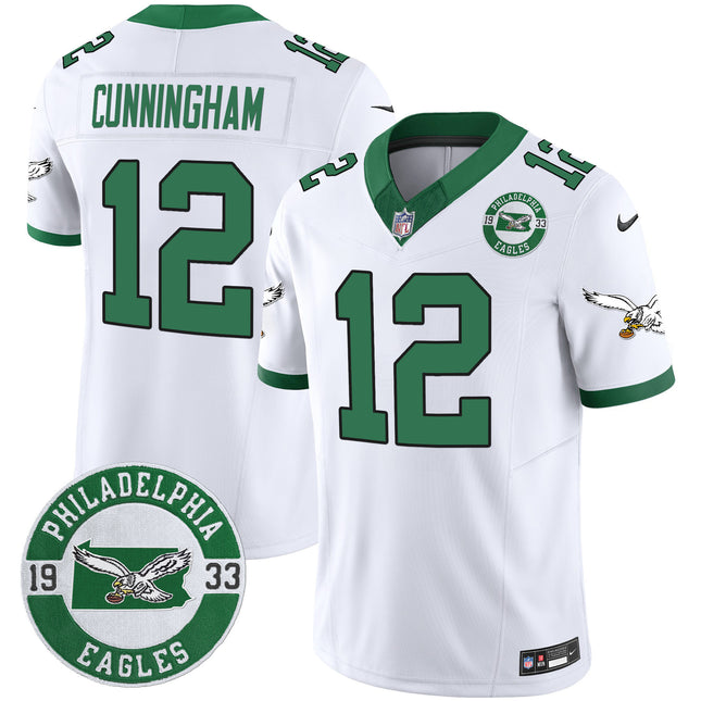 Men's Philadelphia Eagles 2024 Throwback Vapor Limited Jersey - Est. 1933 Patch - All Stitched