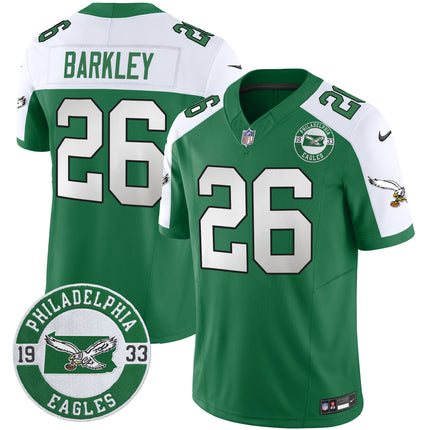 Men's Philadelphia Eagles 2024 Throwback Vapor Limited Jersey - Est. 1933 Patch - All Stitched