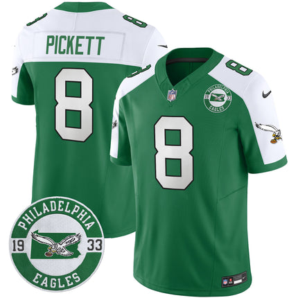 Men's Philadelphia Eagles 2024 Throwback Vapor Limited Jersey - Est. 1933 Patch - All Stitched