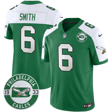 Men's Philadelphia Eagles 2024 Throwback Vapor Limited Jersey - Est. 1933 Patch - All Stitched