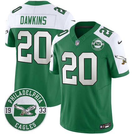 Men's Philadelphia Eagles 2024 Throwback Vapor Limited Jersey - Est. 1933 Patch - All Stitched