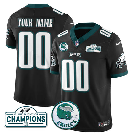Custom Philadelphia Eagles 2024 NFC East Division Champions Jersey N1 - All Stitched