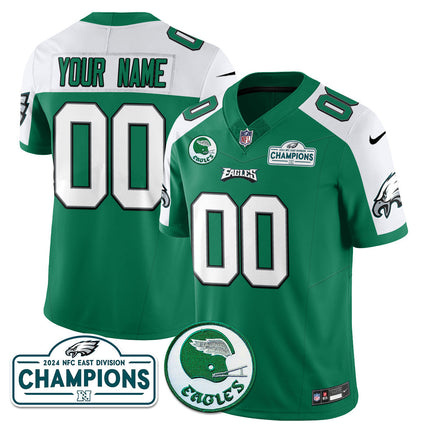 Custom Philadelphia Eagles 2024 NFC East Division Champions Jersey N1 - All Stitched