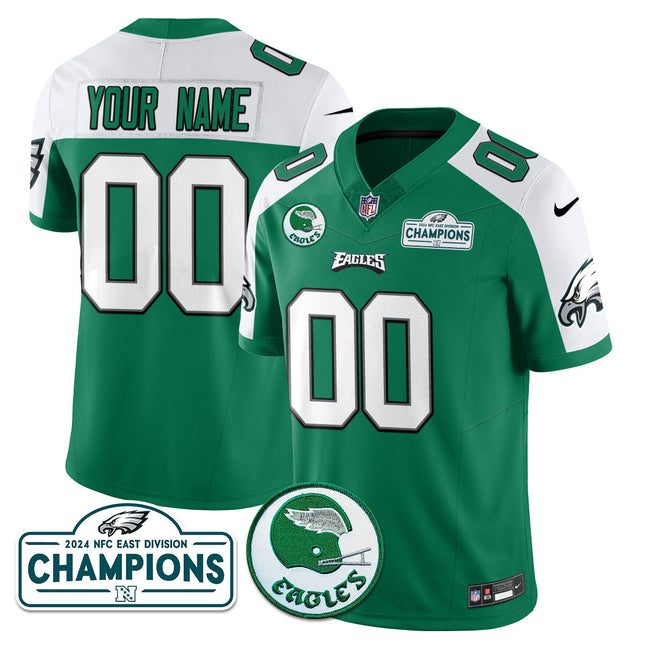 Custom Philadelphia Eagles 2024 NFC East Division Champions Jersey N1 - All Stitched