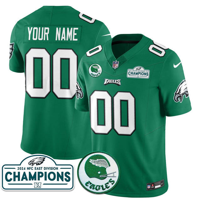 Custom Philadelphia Eagles 2024 NFC East Division Champions Jersey N1 - All Stitched