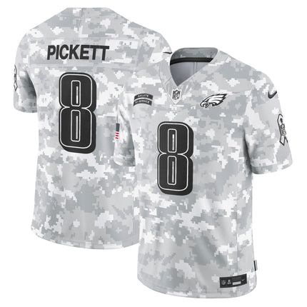 Philadelphia Eagles 2024 Salute to Service Vapor Limited Jersey - Arctic Camo - All Stitched