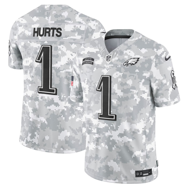 Philadelphia Eagles 2024 Salute to Service Vapor Limited Jersey - Arctic Camo - All Stitched