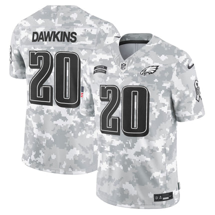 Philadelphia Eagles 2024 Salute to Service Vapor Limited Jersey - Arctic Camo - All Stitched