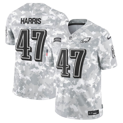 Philadelphia Eagles 2024 Salute to Service Vapor Limited Jersey - Arctic Camo - All Stitched