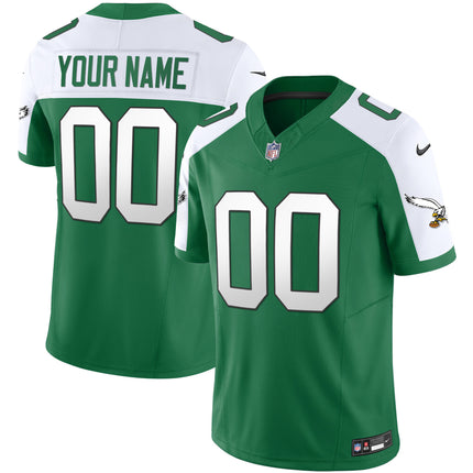 Eagles Throwback Kelly Vapor Limited Custom Jersey - All Stitched