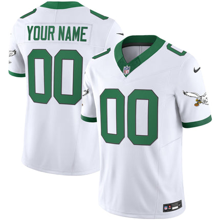 Eagles Throwback Kelly Vapor Limited Custom Jersey - All Stitched