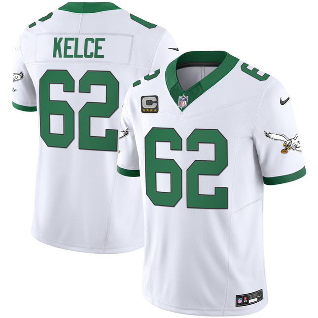 Men's Eagles Throwback Kelly Vapor Limited Jersey - All Stitched