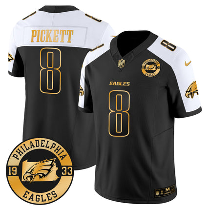 Men's Eagles 2024 Gold Vapor Limited Jersey - Est. 1933 Patch - All Stitched