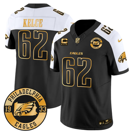 Men's Eagles 2024 Gold Vapor Limited Jersey - Est. 1933 Patch - All Stitched